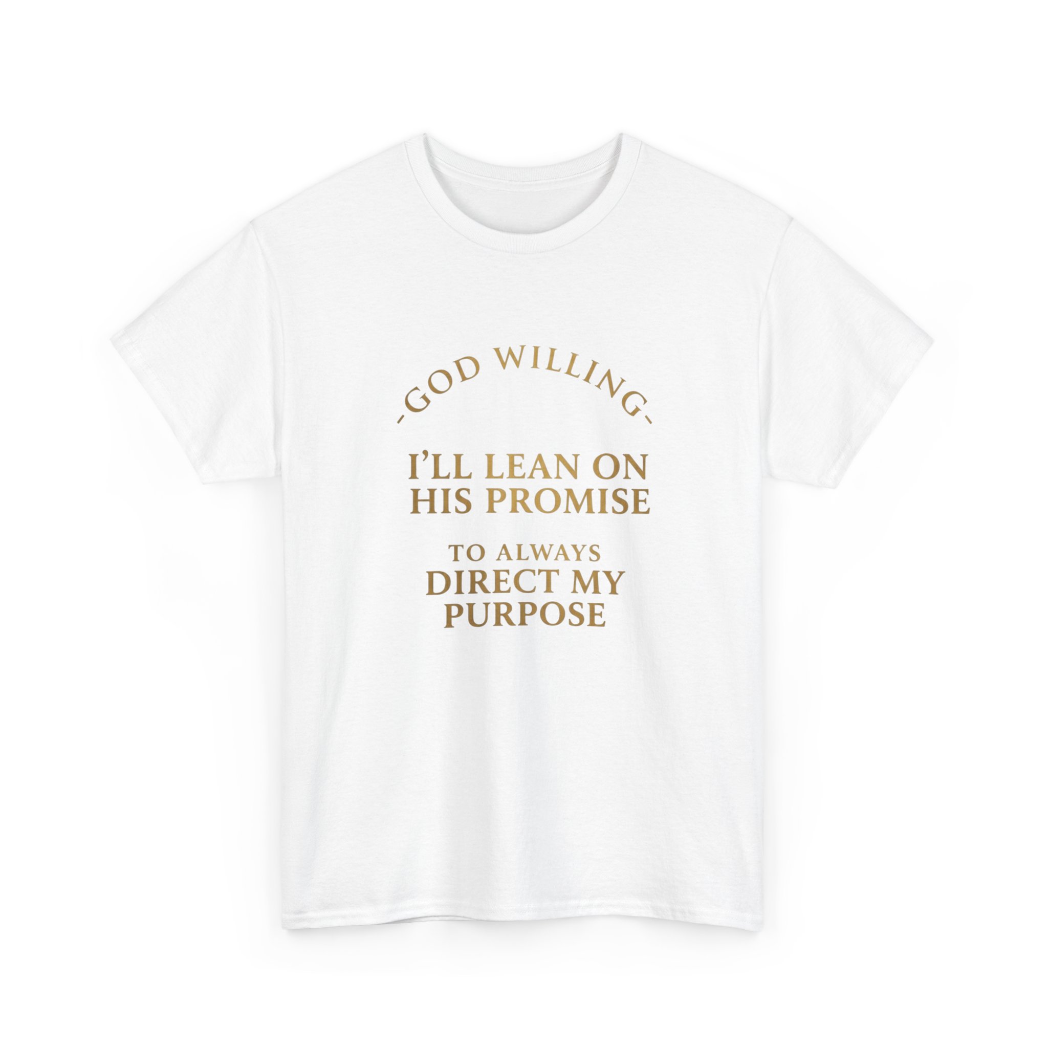 Faith Promise T-Shirt — "God Willing, I’ll Lean on His Promise" Christian Tee - Image 3