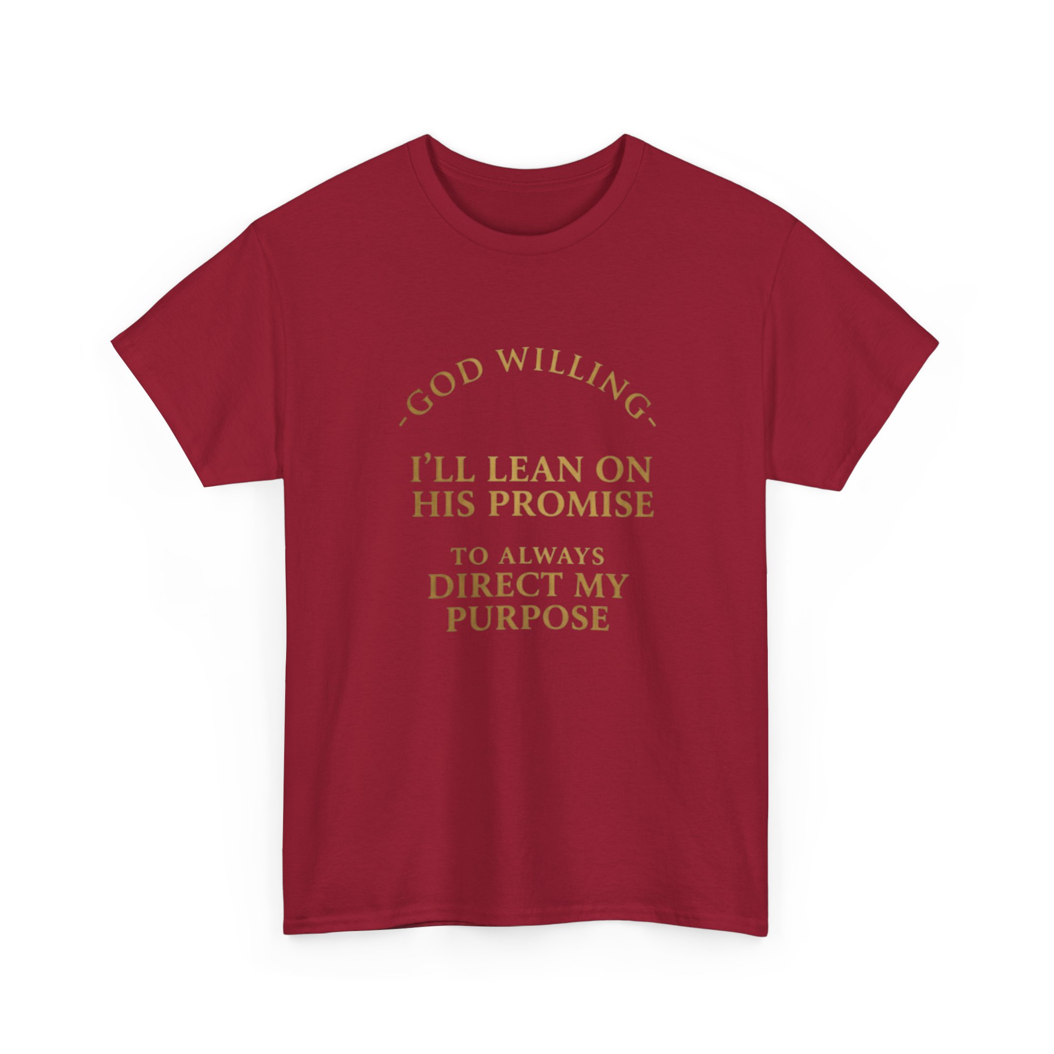 Faith Promise T-Shirt — "God Willing, I’ll Lean on His Promise" Christian Tee - Image 27