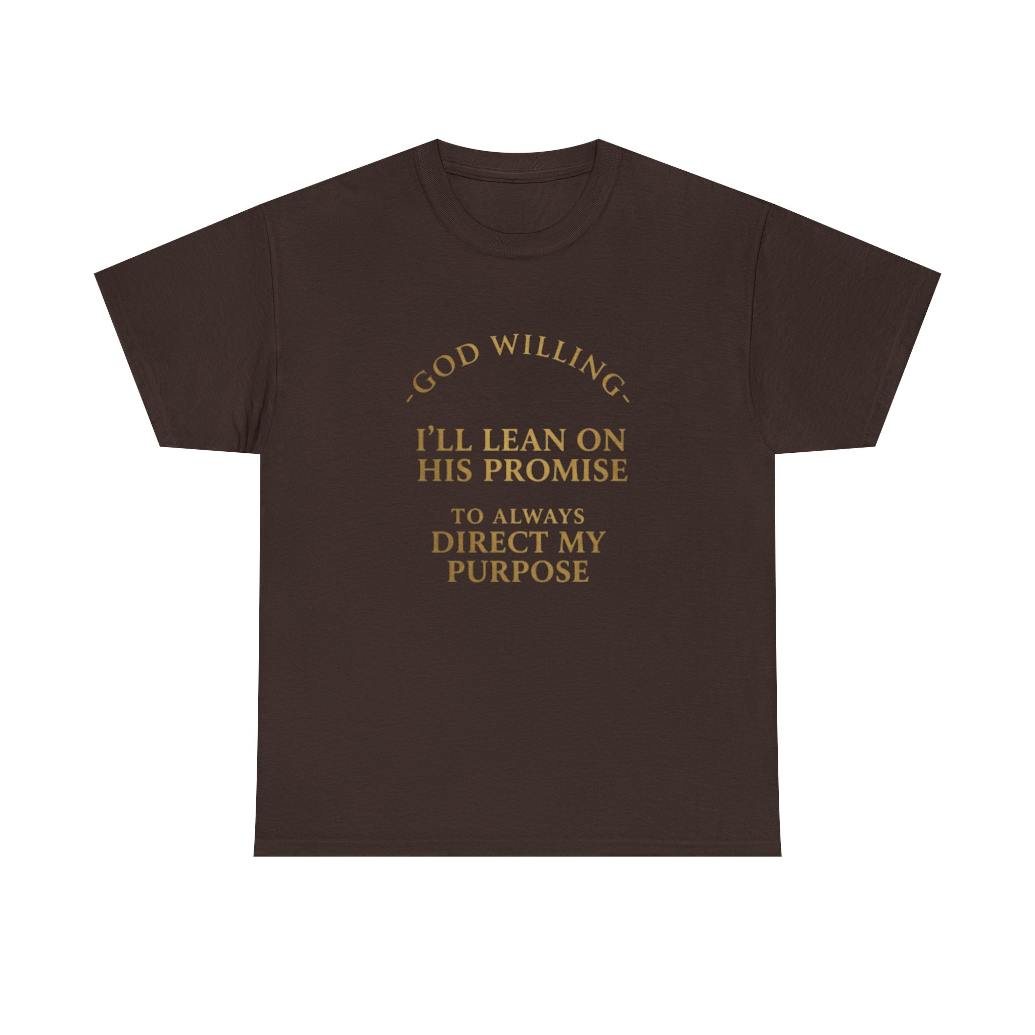 Faith Promise T-Shirt — "God Willing, I’ll Lean on His Promise" Christian Tee - Image 17