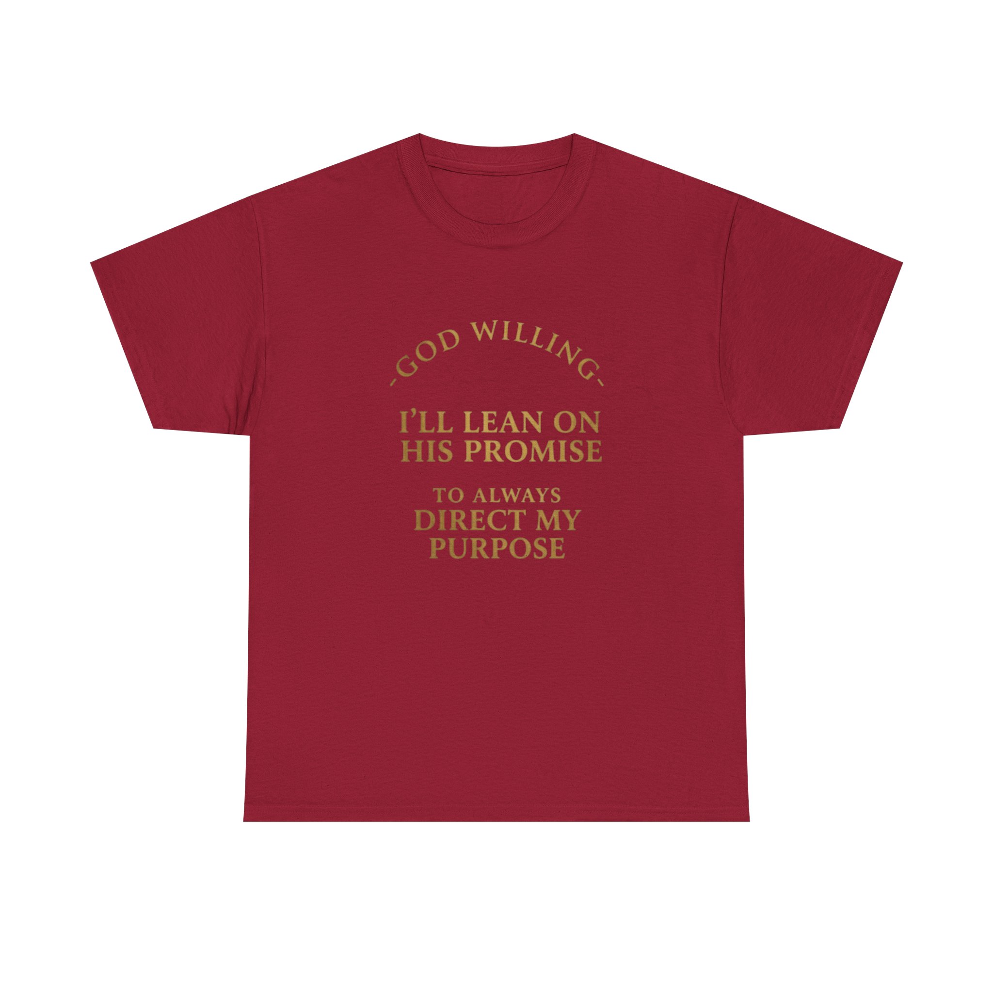Faith Promise T-Shirt — "God Willing, I’ll Lean on His Promise" Christian Tee - Image 25