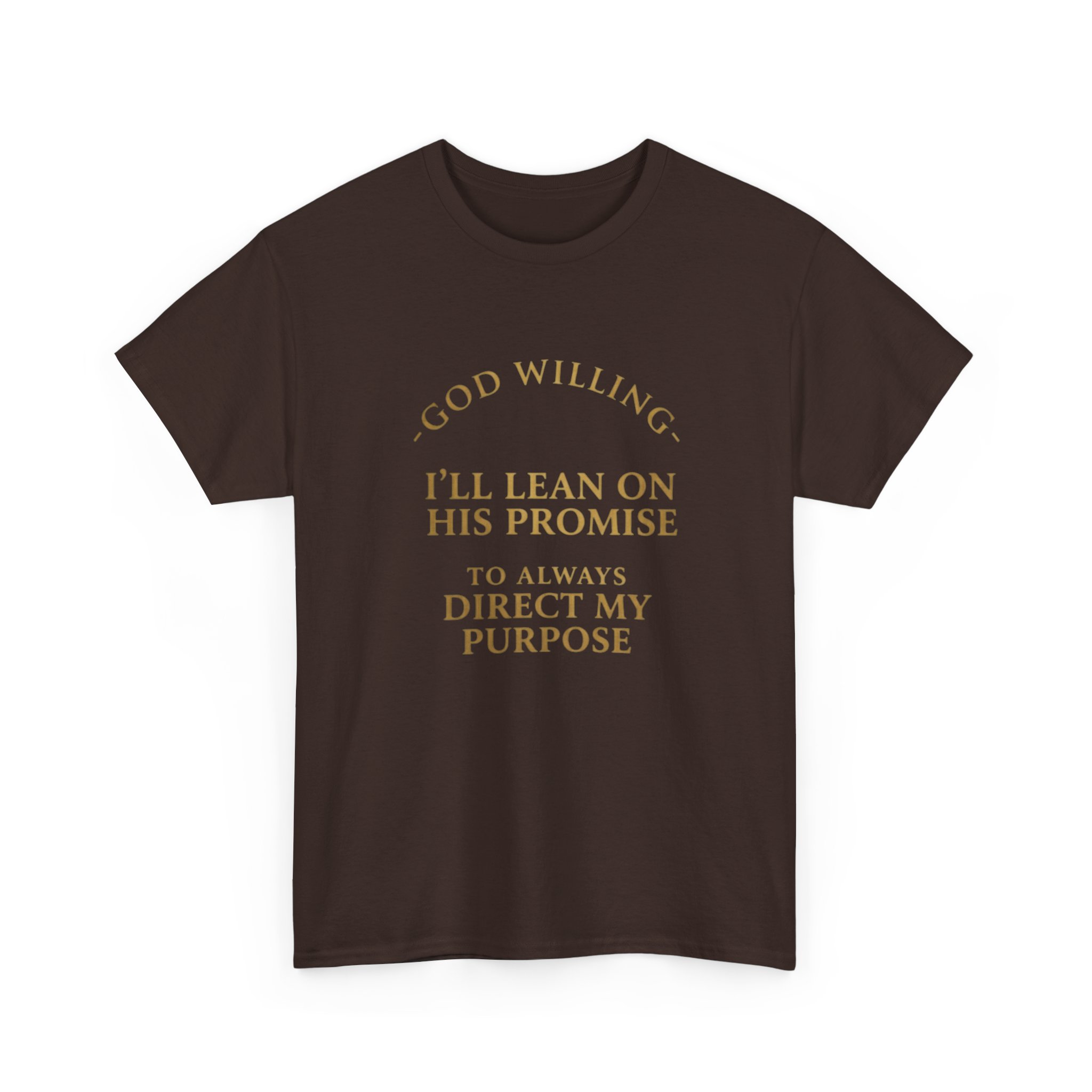 Faith Promise T-Shirt — "God Willing, I’ll Lean on His Promise" Christian Tee - Image 19