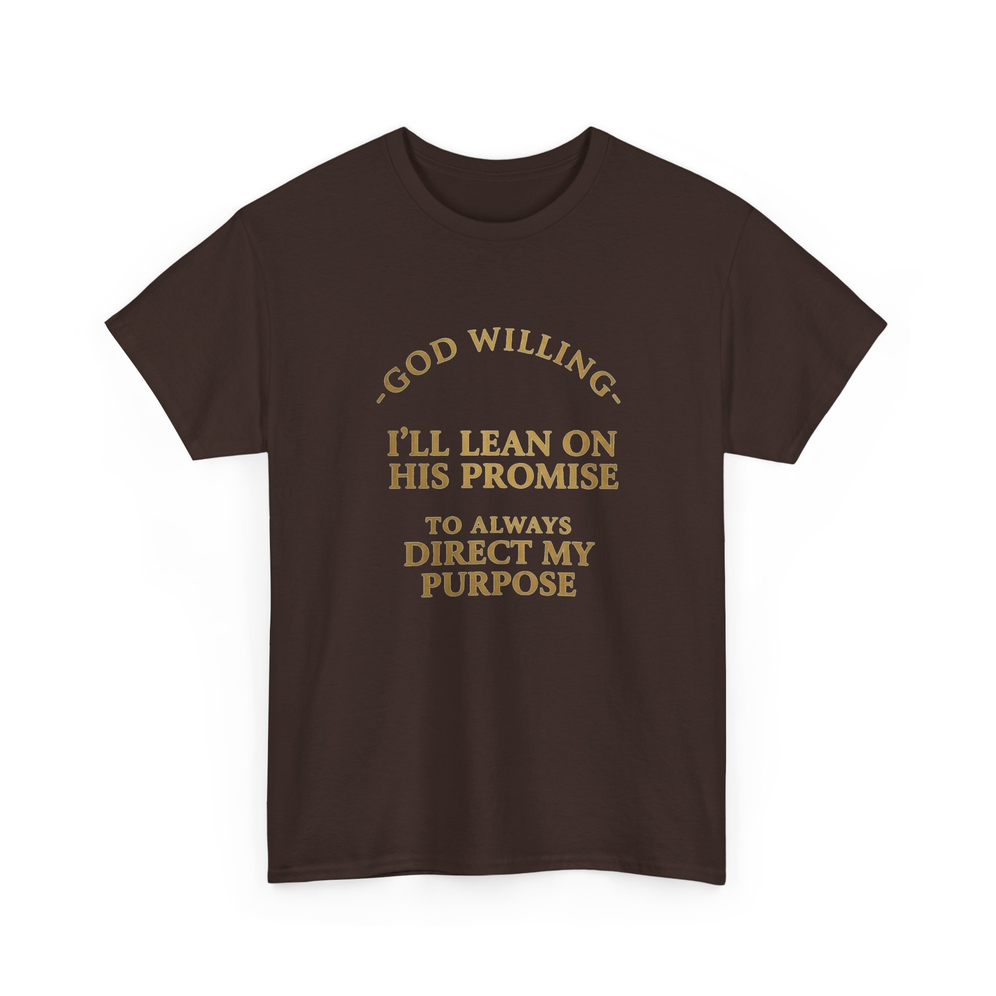 Faith Promise T-Shirt — "God Willing, I’ll Lean on His Promise" Christian Tee - Image 19
