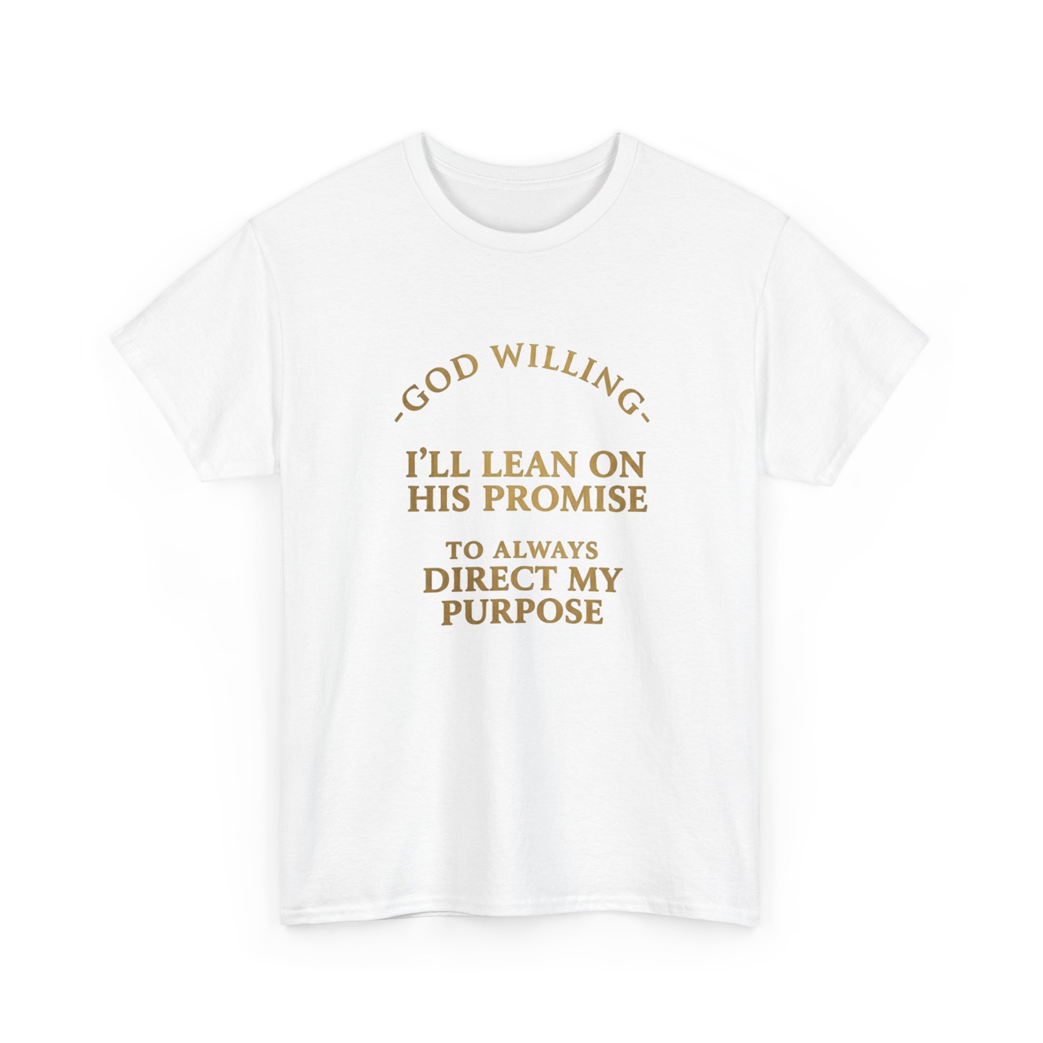 Faith Promise T-Shirt — "God Willing, I’ll Lean on His Promise" Christian Tee - Image 3