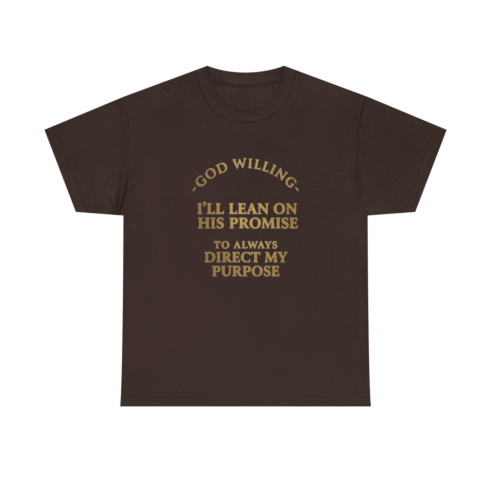 Faith Promise T-Shirt — "God Willing, I’ll Lean on His Promise" Christian Tee - Image 17
