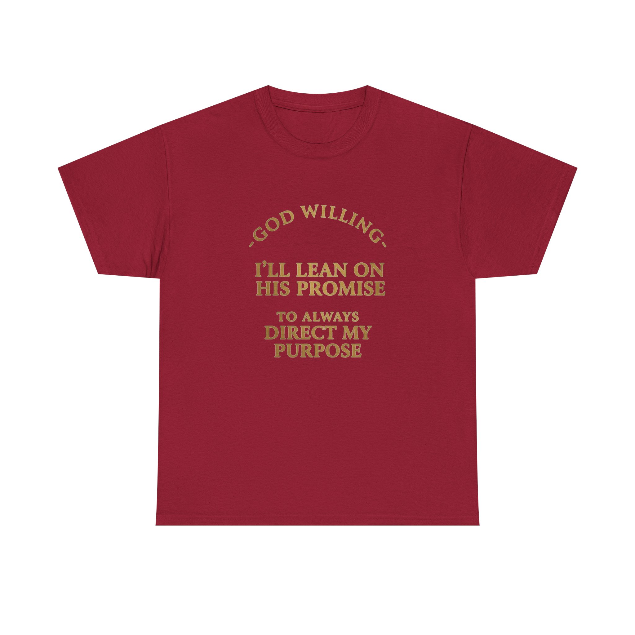 Faith Promise T-Shirt — "God Willing, I’ll Lean on His Promise" Christian Tee - Image 25